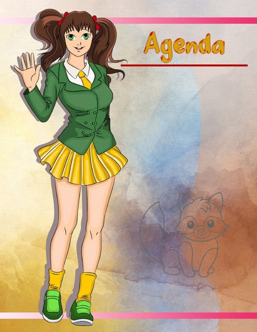 Agenda Semainier Universel Manga: Agenda perpétuel et prise de notes - Grande taille et gros caractère - avec couverture et intérieur Manga N°3 - 56 s