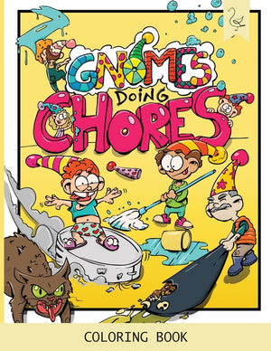 Gnomes Doing Chores: Coloring Book