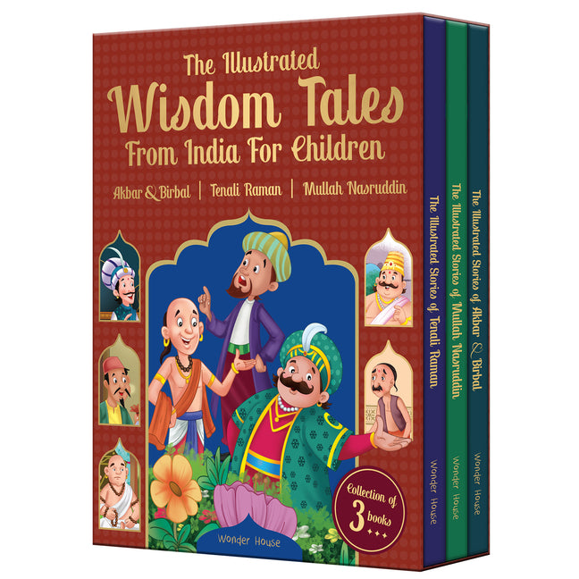 The Illustrated Wisdom Tales from India for Children (Collection of 3 Books)