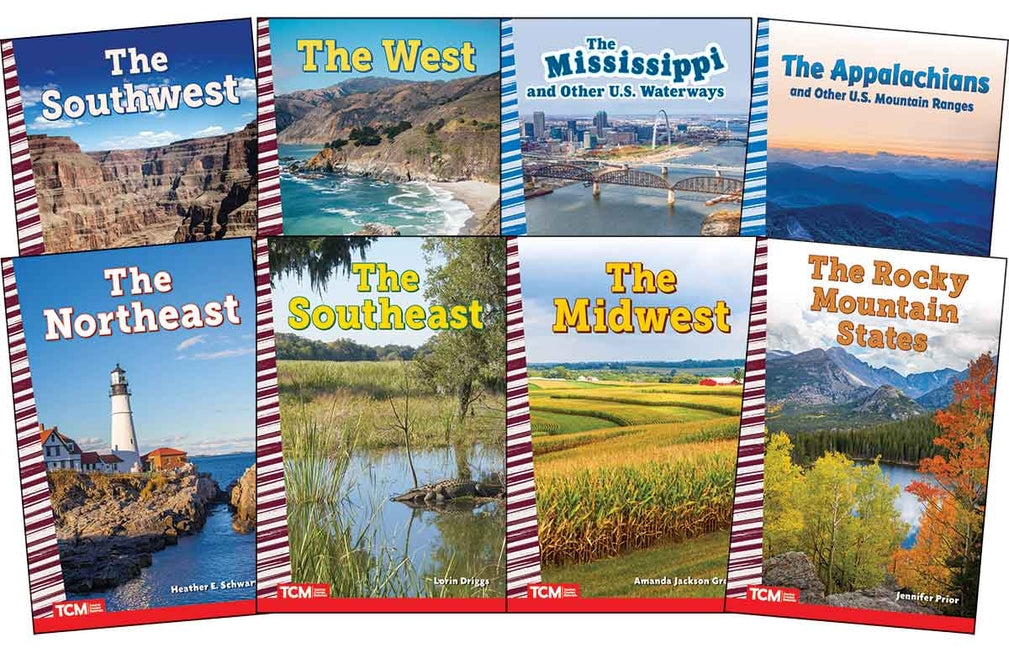 Explore the United States' Regions from the Appalachians to the Rockies: Social Studies Readers 8-Book Set (Social Studies: Informational Text) (1ST ed.)