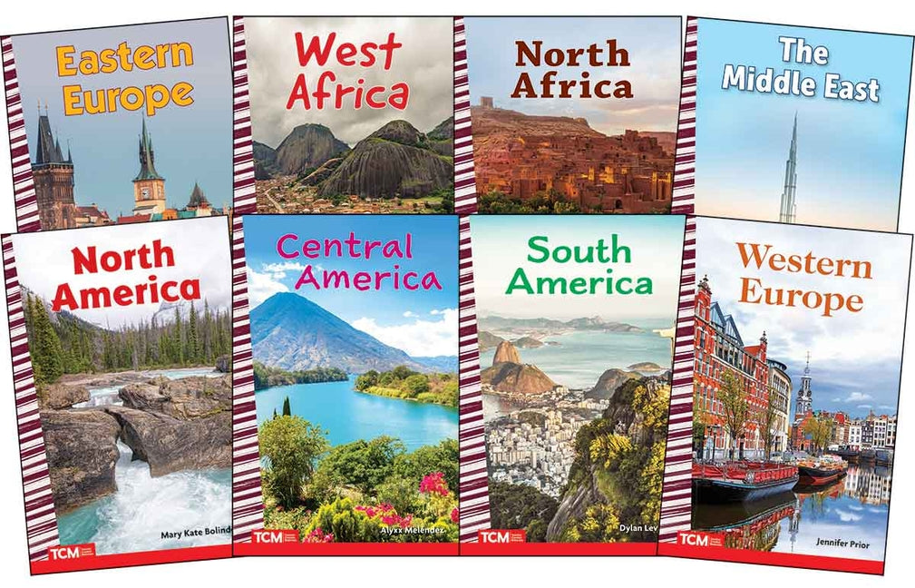 Explore the World: The Americas, Europe, Africa and the Middle East: Social Studies Readers 8-Book Set (Social Studies: Informational Text) (1ST ed.)