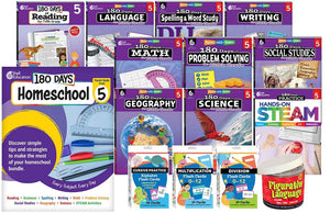 180 Days(tm) Homeschool Grade 5 Set: Every Subject, Every Day (180 Days of Practice) (1ST ed.)