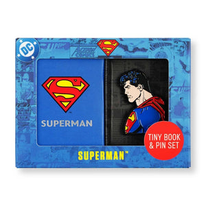 DC Comics: Superman Tiny Book and Pin Set
