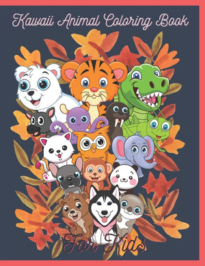 Kawaii Animal Coloring Book For Kids: 20 Kawaii Coloring Pages with Animals for Children of any age