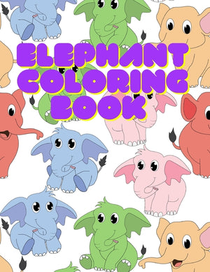 Elephant Coloring Book: 41 Unique Elephant coloring pages for kids all ages and Toddlers Boys & Girls, 8.5 x 11 Inches Paperback