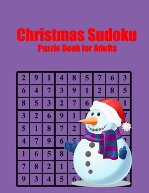 Christmas Sudoku Puzzle Book for Adults: Hardest Sudoku Challenging Puzzles.
