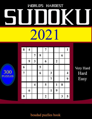 World's hardest Sudoku 2021: 300 daily sudoku puzzles. Easy to Very hard sudoku.