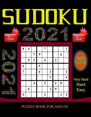 Sudoku Puzzle Book for Adults: 365 Easy to Very hard Sudoku Puzzles with Solutions paperback game suduko puzzle books for adults large print sudoko ..