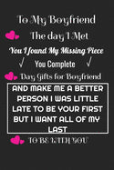 To My Boyfriend the Day I Met You I Found My Missing Piece: Cute Valentines Day Gifts for Boyfriend, Couples Gifts for Boyfriend From Girlfriend ... 6