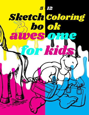 Sketchbook Coloring awesome for kids 5-12: sketchbook for kids, non colored shapes, different drawings, notebook coloring for kids, 8.5x11 inches 100