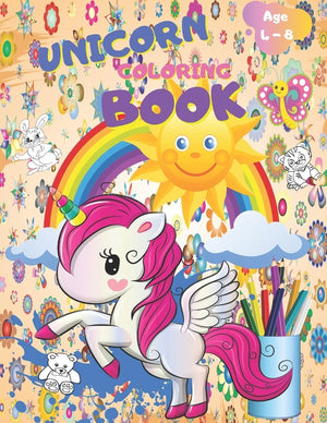Unicorn Coloring Book: 8.5 x 11 inch coloring book for kids age 4-8 years - it's easy to color