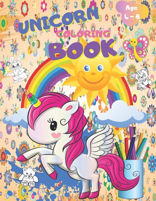 Unicorn Coloring Book: 8.5 x 11 inch coloring book for kids age 4-8 years - it's easy to color