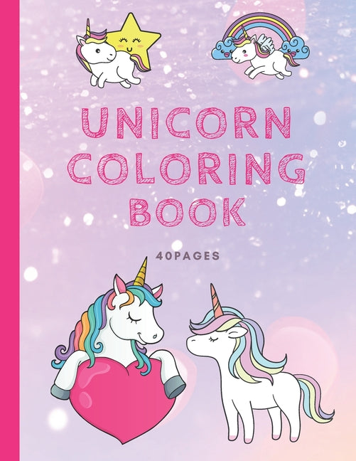 Unicorn Coloring Book - 40 Pages: 8.5x11 inches for girls