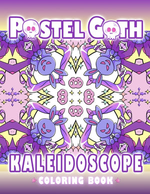 Pastel Goth Kaleidoscope Coloring Book: Cute And Creepy Mandala Geometric Patterns with Cute Dark Gothic Coloring Pages