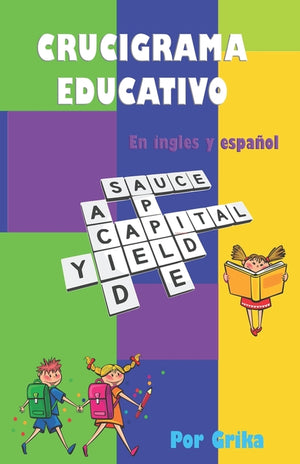 Crucigrama educativo en ingles y español: tiene solucionario