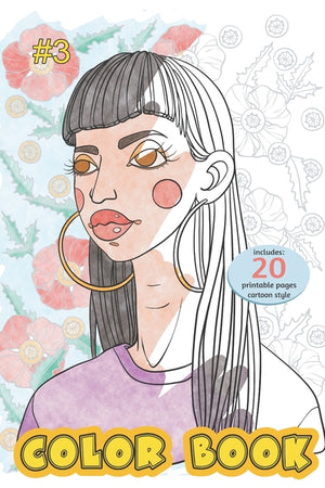 Color Book - portrait -cartoon style- 20 pages