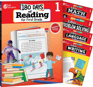 180 Days(tm) Reading, Math, Language, Writing, & Problem Solving for Grade 1: 5-Book Set: Practice, Assess, Diagnose (180 Days of Practice) (1ST ed.)