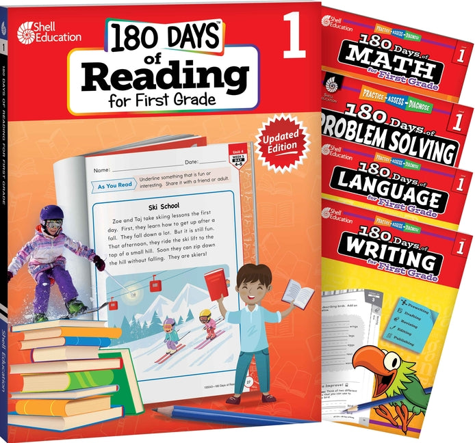 180 Days(tm) Reading, Math, Language, Writing, & Problem Solving for Grade 1: 5-Book Set: Practice, Assess, Diagnose (180 Days of Practice) (1ST ed.)