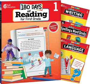 180 Days(tm) Reading 2nd Ed, Writing, Spelling, & Language Grade 1: 4-Book Set: Practice, Assess, Diagnose (180 Days of Practice) (1ST ed.)