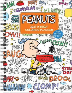 Peanuts(r) 2027 Monthly/Weekly Coloring Calendar with Stickers to Color