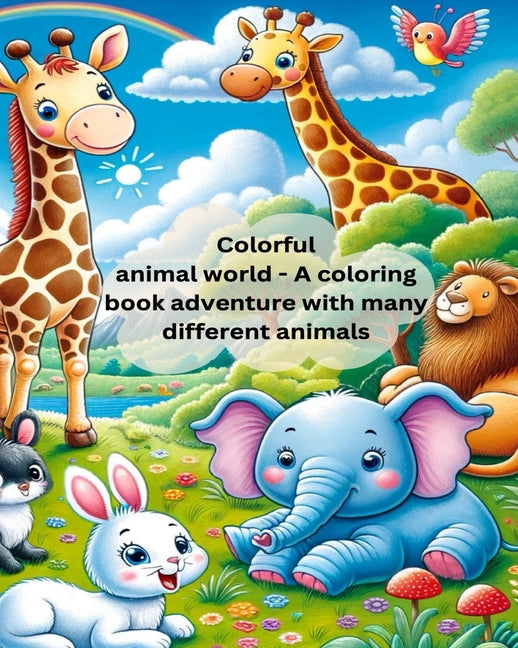 Colorful animal world - A coloring book adventure with many different animals: 80 cute animal designs to color in