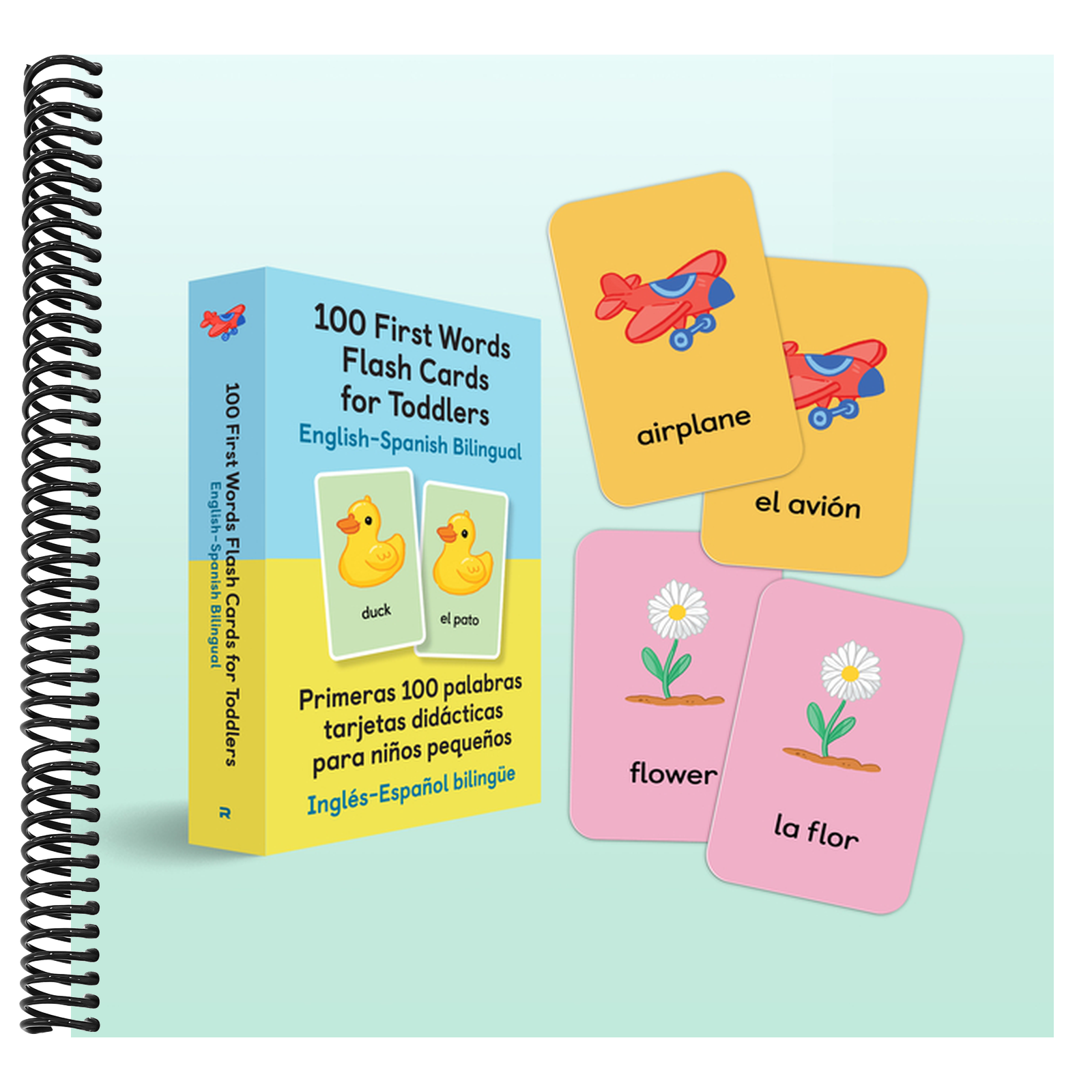 100 First Words Flash Cards for Toddlers: English-Spanish Bilingual: Primeras 100 Palabras Tarjetas Didacticas Para Ninos Pequenos