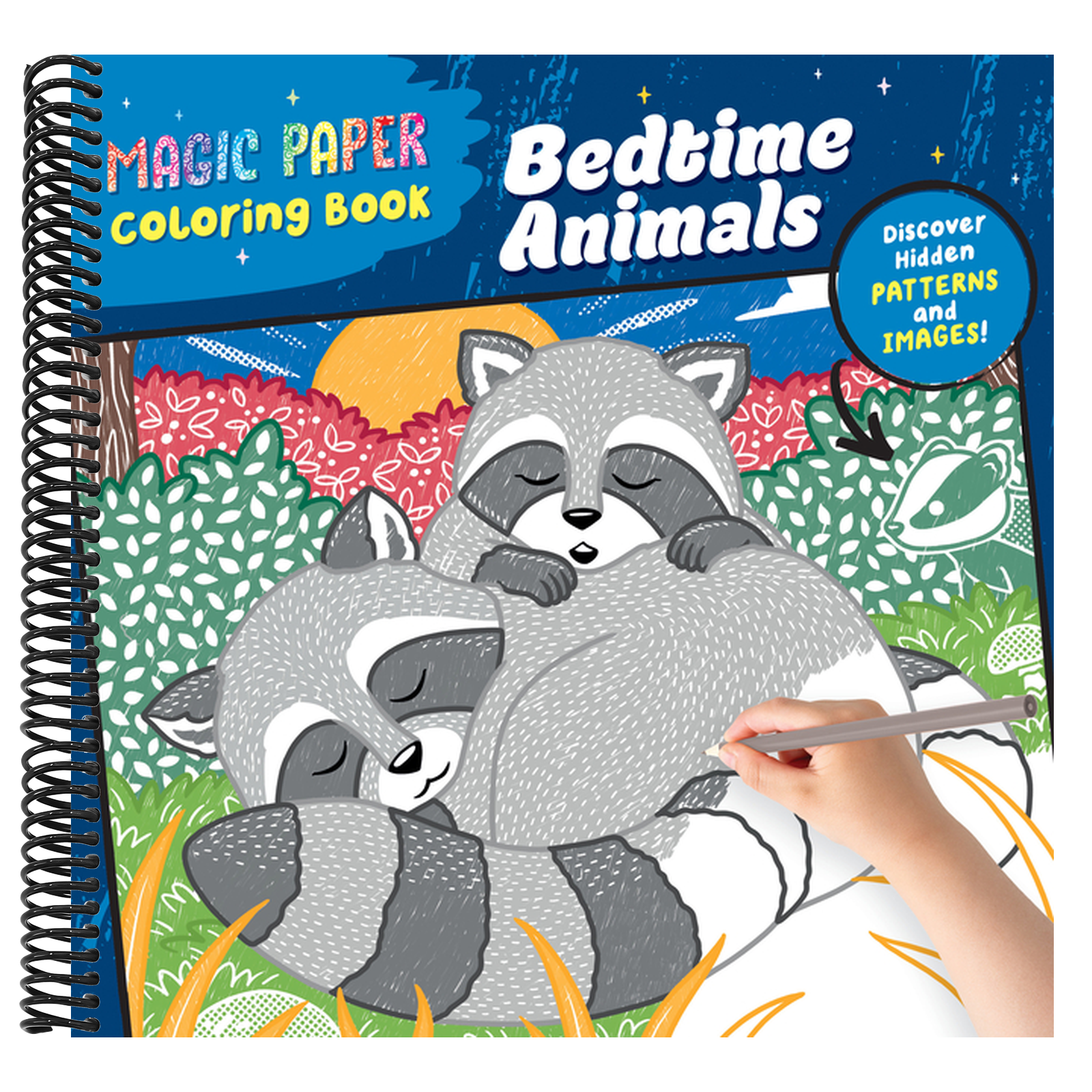 Magic Paper Coloring Book: Bedtime Animals: Discover Hidden Patterns and Images!