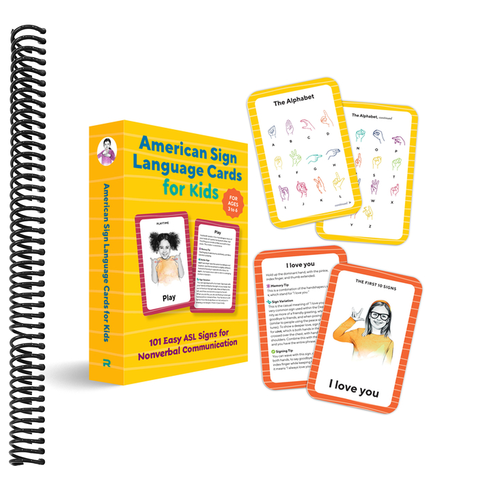 American Sign Language Flash Cards for Kids: 101 Easy ASL Signs for Nonverbal Communication