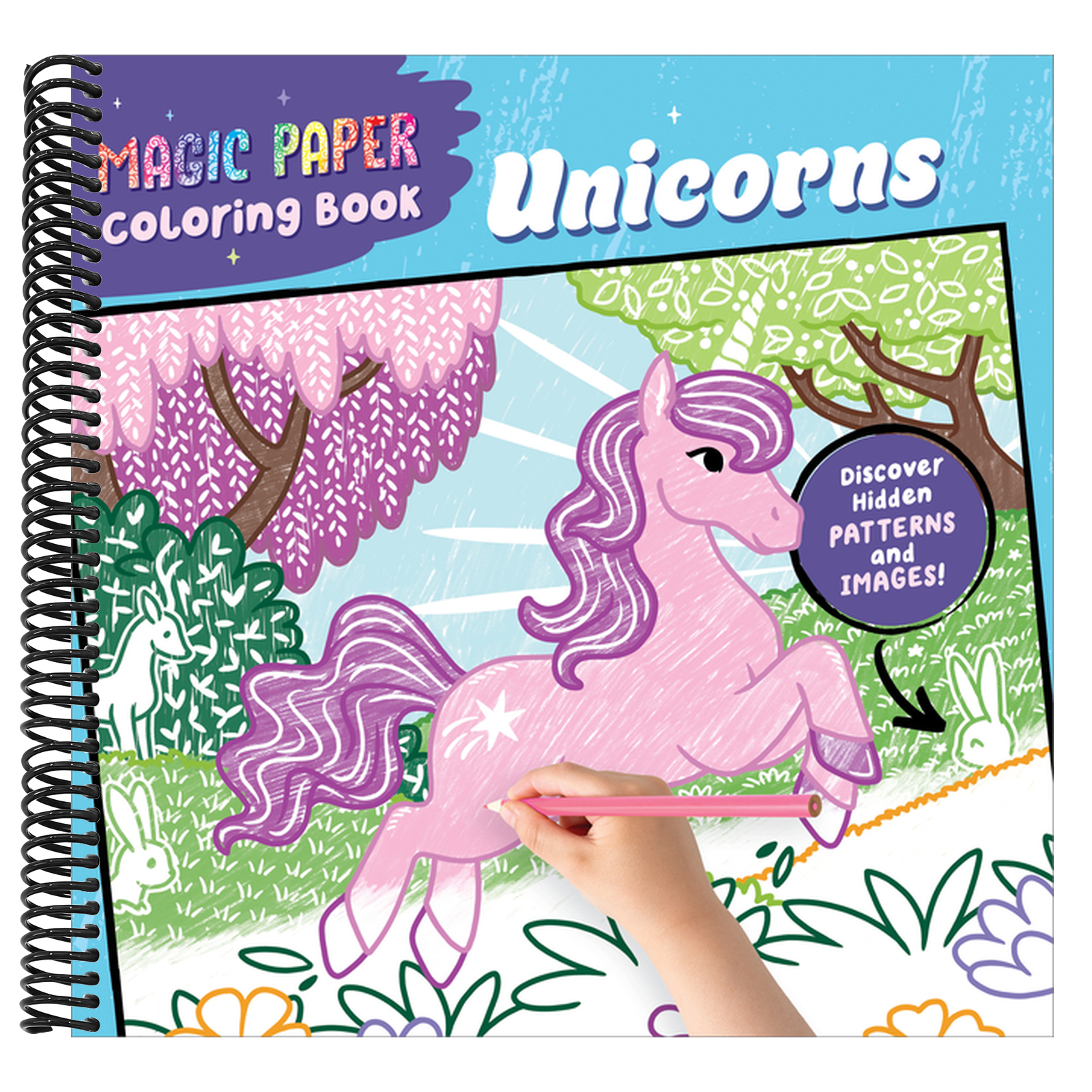 Magic Paper Coloring Book: Unicorns: Discover Hidden Patterns and Images!