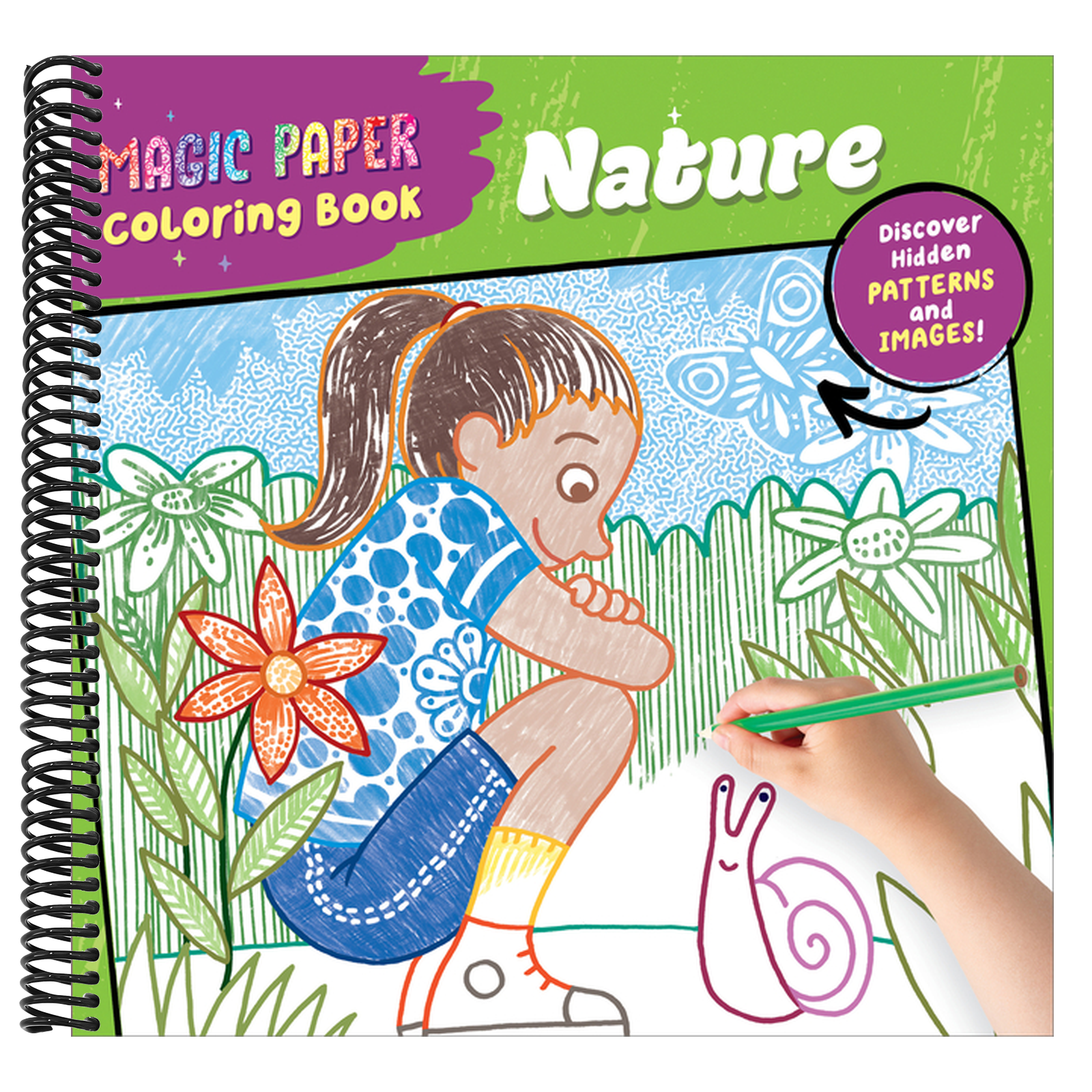 Magic Paper Coloring Book: Nature: Discover Hidden Patterns and Images!